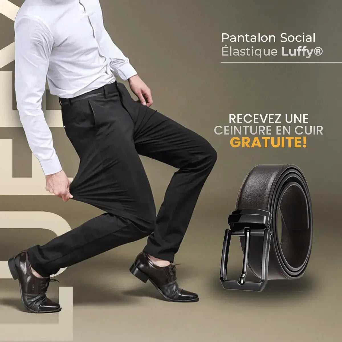 Luffy® Stretchy Social Trousers (+ Free Leather Belt)